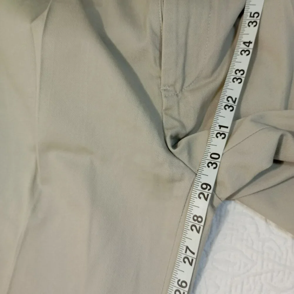 Nautica Pants Pleated Khaki Mens 33Wx30L 100% Cotton Business or Casual